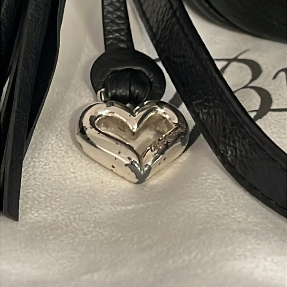 Black Leather  BRIGHTON Crossbody bag
